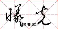 梁锦英曦光草书怎么写