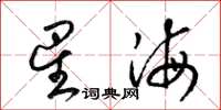 梁锦英星海草书怎么写