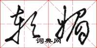 骆恒光软媚草书怎么写