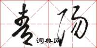 骆恒光青阳草书怎么写