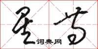 骆恒光星等草书怎么写