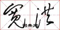 骆恒光宽洪草书怎么写