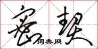 骆恒光密契草书怎么写