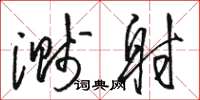 骆恒光溅射草书怎么写