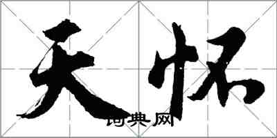 胡问遂天怀行书怎么写