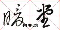 骆恒光暖堂草书怎么写