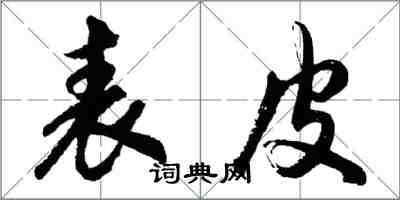 胡问遂表皮行书怎么写