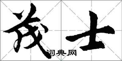 胡问遂茂士行书怎么写