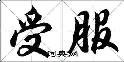 胡问遂受服行书怎么写