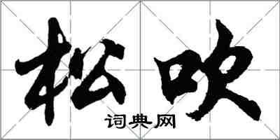 胡问遂松吹行书怎么写