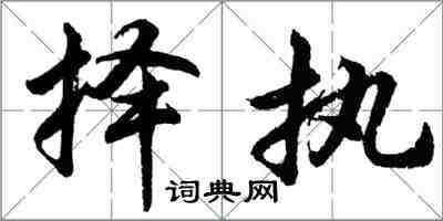 胡问遂择执行书怎么写