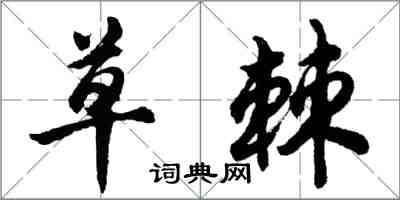 胡问遂草棘行书怎么写