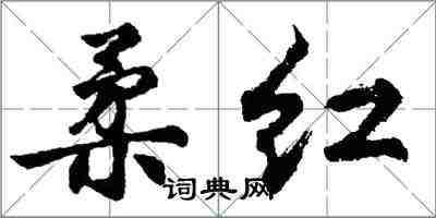 胡问遂柔红行书怎么写