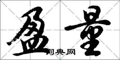 胡问遂盈量行书怎么写