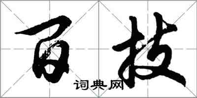 胡问遂百技行书怎么写