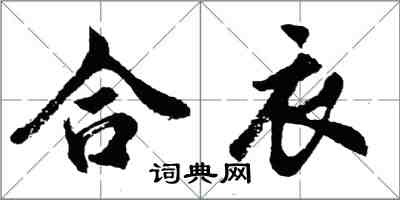 胡问遂合衣行书怎么写