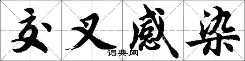 胡问遂交叉感染行书怎么写