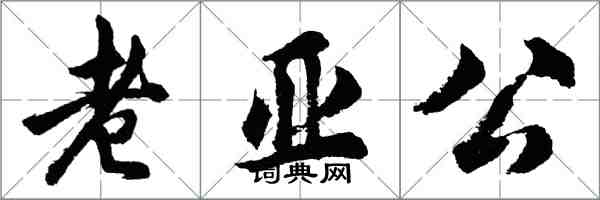 胡问遂老亚公行书怎么写