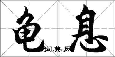 胡问遂龟息行书怎么写