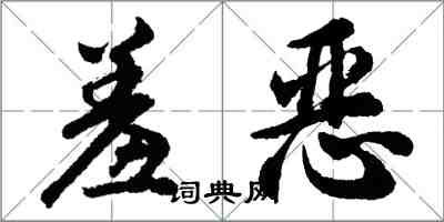 胡问遂羞恶行书怎么写