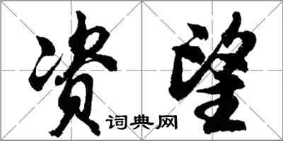 胡问遂资望行书怎么写