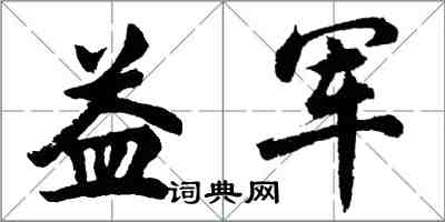 胡问遂益军行书怎么写