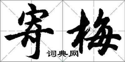 胡问遂寄梅行书怎么写