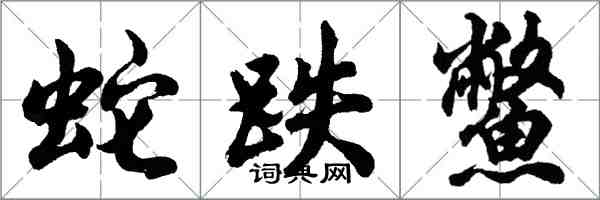 胡问遂蛇跌鳖行书怎么写
