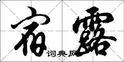 胡问遂宿露行书怎么写