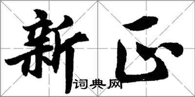 胡问遂新正行书怎么写