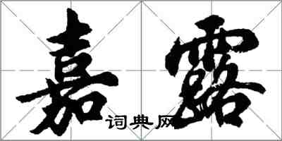 胡问遂嘉露行书怎么写