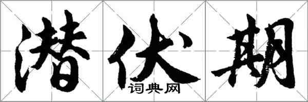 胡问遂潜伏期行书怎么写