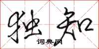 骆恒光独知行书怎么写