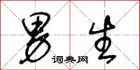王冬龄男生草书怎么写