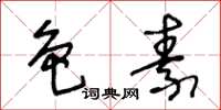 王冬龄色素草书怎么写