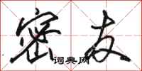 骆恒光密友行书怎么写
