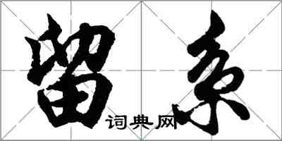 胡问遂留系行书怎么写