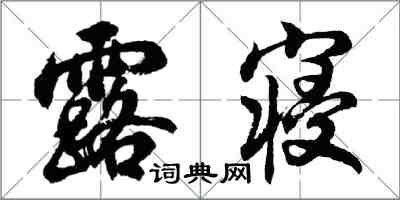 胡问遂露寝行书怎么写