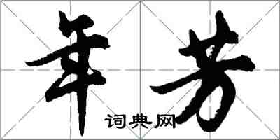 胡问遂年芳行书怎么写