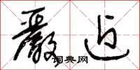 王冬龄严近草书怎么写