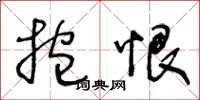 王冬龄抱恨草书怎么写