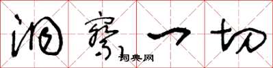 王冬龄洞察一切草书怎么写