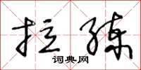 王冬龄拉练草书怎么写