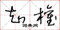 王冬龄知权草书怎么写