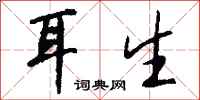 钱沛云耳生行书怎么写