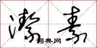 王冬龄洁素草书怎么写