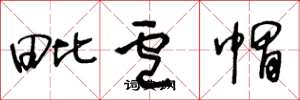 王冬龄毗卢帽草书怎么写