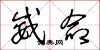 王冬龄威命草书怎么写