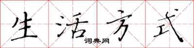 黄华生生活方式楷书怎么写