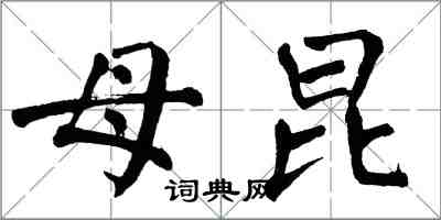 翁闿运母昆楷书怎么写